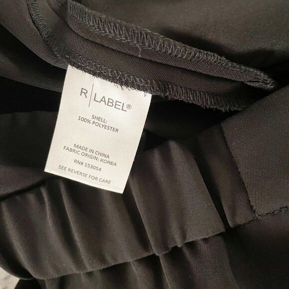 The Reset R Label Black Straight Pull On Elastic Waist Pants with Pockets M - Picture 9 of 9